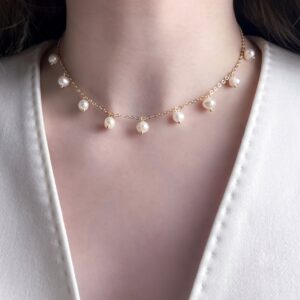 Колье жемчужный дождь