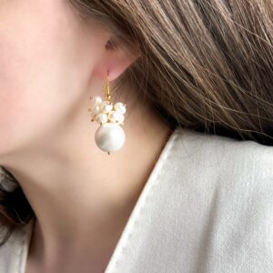 Серьги жемчужная гроздь